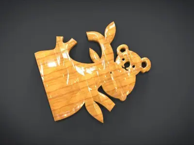 Wall decoration with Koala motif 3D print model