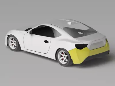 86 ZN6 Rear Bumper Exterior Surface - 3D Laser-Scanned 3D model