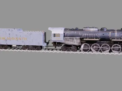 Pere Marquette 1225 locomotive train 3D model