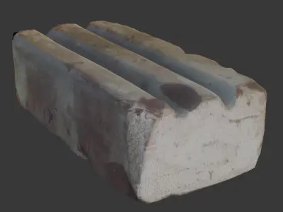 Old Concrete Brick 3D Scan Low-poly 3D model