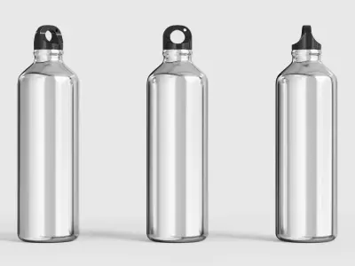 Metallic Bottle 3D model 3D model