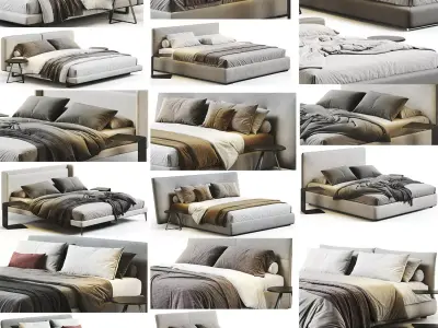 Bed Colection 03 - 10 Items 3D model 3D model