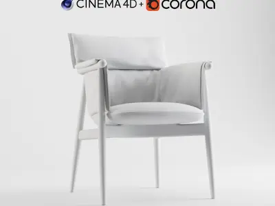 E015 Embrace Lounge Chair by  C4D and Corona Render  3D model