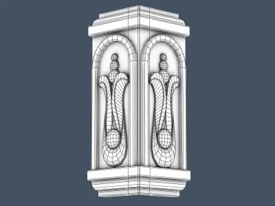Frieze crown moulding 3D model