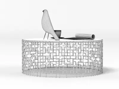 Contemporary Art Deco Sidetable 013 3D model