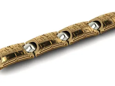 Mens bracelet ring is ready for printing 3D print model