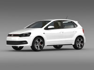 Volkswagen Polo GTI 5d 2009-2013 3D model