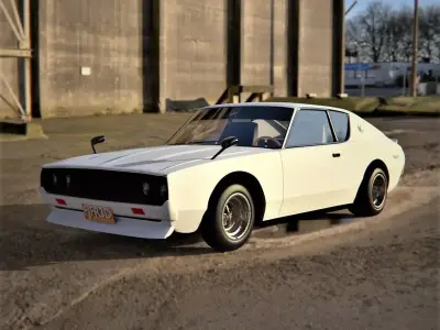 Nissan Skyline 1973 Low-poly 3D model