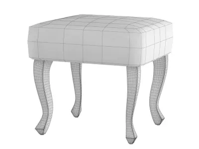 Homepop Decorative Square Ottoman 3D model