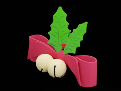 Christmas Bell Low-poly 3D model buy