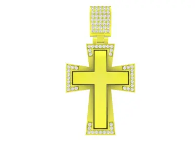 7913 luxury diamond cross pendant 3D print model