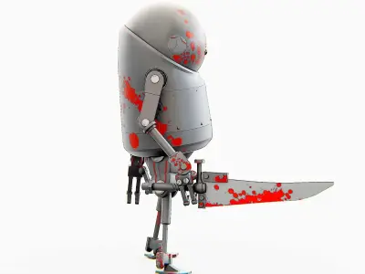 TOON KILLER BOT Rigged for Unreal Engine - Unity - MIXAMO  3D model