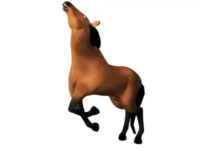 3D Horse Rigged and Animated Low-poly 3D model