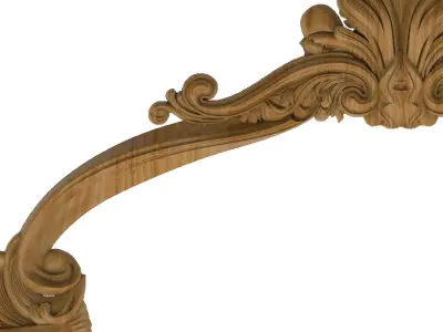 Carved picture frame STL 3D model 46