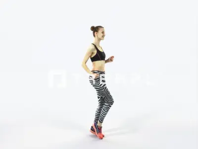 Beauty 03A Running Jogging Sports Woman Low-poly 3D model