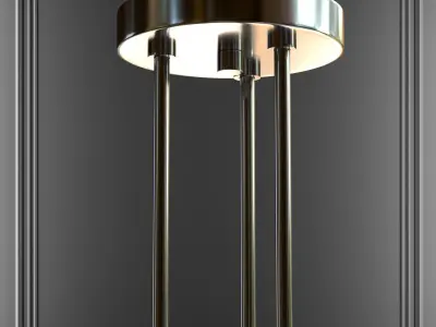 Sacramento Transparent Balls Two Circle Chandelier 3D model