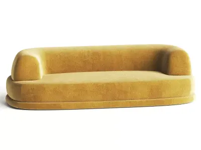 sofa soft yellow 3D model