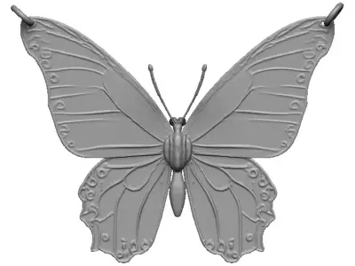 butterfly pendant 3D print model