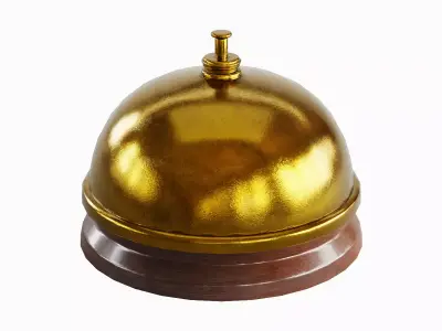 Classic Reception Bell 03 Low-poly 3D model