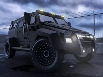 INKAS Military armoured car 3D model