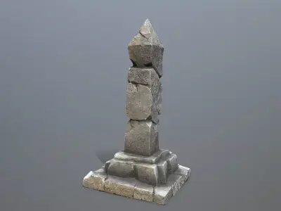 pillar Low-poly 3D model shop