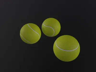 Tennis ball 3D Model Low-poly 3D model