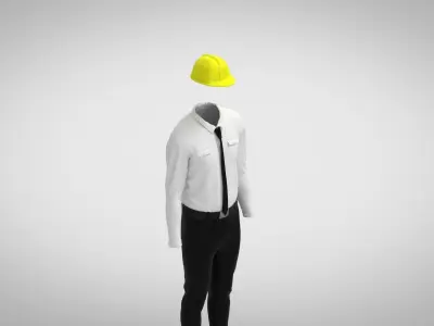 Engineer Uniform Low-poly 3D model