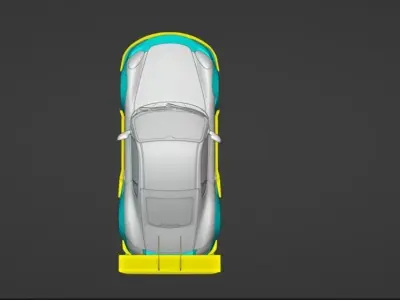 Porsche Cayman Rocket Bunny Mix 3D model