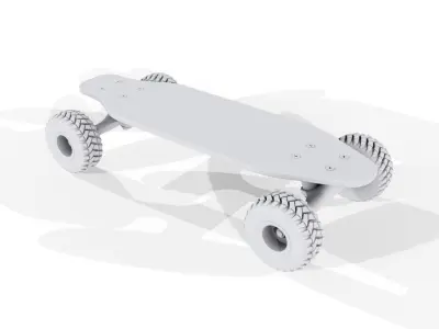 Offroad Skateboard Low-poly 3D model