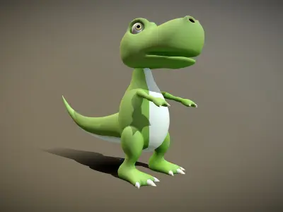 Cartoon Tyrannosaurus Low-poly 3D model