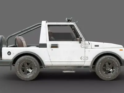 Game Ready Maruti Suzuki Gypsy modified Low-poly 3D model
