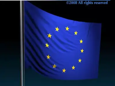 Flag European Union 3D model