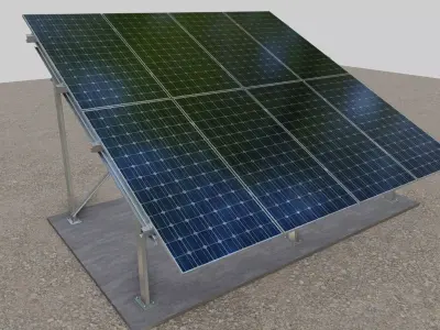 Solar Panel Steel Construction Type 3 3D model