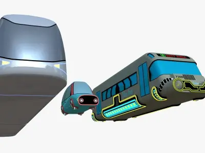 Hover vehicles collection 3D model