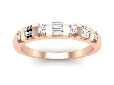 AV 522 Diamond Ladies Anniversary Wedding Band 3D print model