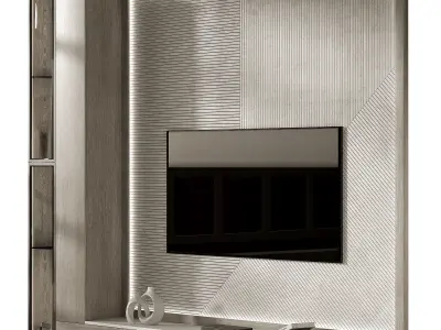 TV wall kit Modern furniture 3D model