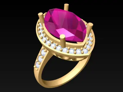 Diamond Ring - Womens Rings - N492850 3D print model