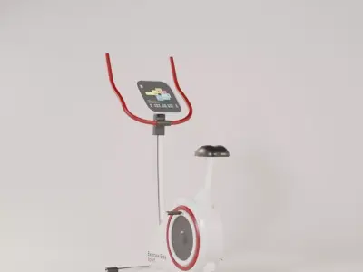 Exercise Bike Low-poly 3D model