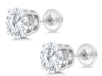 Women Diamond Earrings 3D print model 30