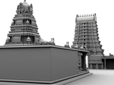 hindu temple 3d model 3D model