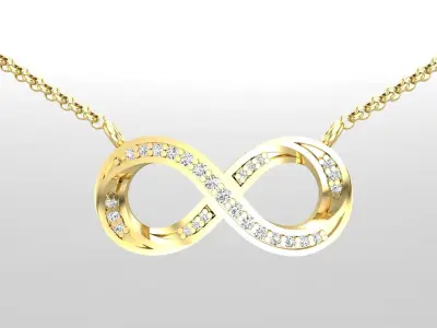 Pendant P13 The luxury female pendant with gem 3D print model