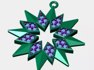 Starburst pendant Free 3D model