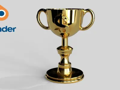 Award Trophy 05 Low-poly 3D model
