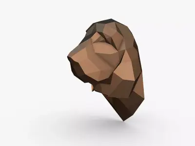 bloodhound head 3D print model