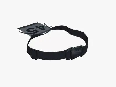 Race Number Belt Low-poly 3D model