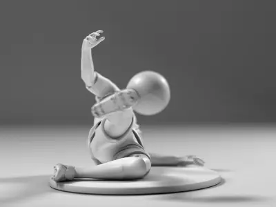 Footballer 05 SledgeStrike 02 Stl 3D print model