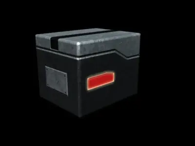 Sci-Fi Crate Free low-poly 3D model buy