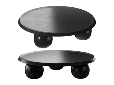 Maxine Elm Ball Coffee Table - Full Black 3D model