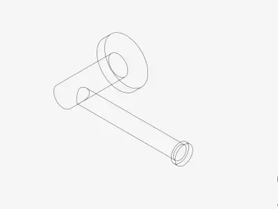 Toilet Roll Holder - Single - Luxury - Round - Round Plate Low-poly 3D model