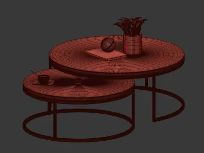 Malay Nested Coffee Tables Boydblue 3D model